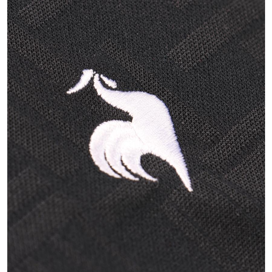 【新作・新着商品！】チェックジャガード半袖モックネックシャツ 大きいサイズ メンズ LE COQ SPORTIF GOLF  ブラックの画像
