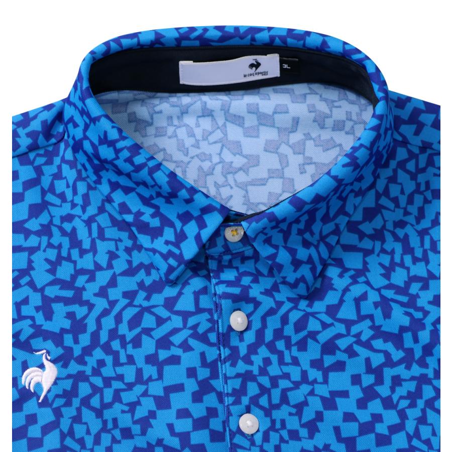 【新作・新着商品！】ミナモ柄半袖シャツ 大きいサイズ メンズ LE COQ SPORTIF GOLF  ブルーの画像
