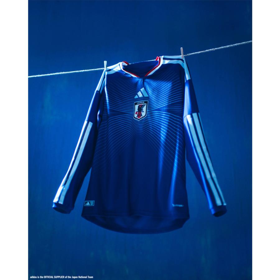 【新作・新着商品！】アディダス サッカー日本代表 2026 ホーム レプリカ ユニフォーム 長袖 大きいサイズ メンズ adidas  ジャパンブルー×アッシュブルーの画像