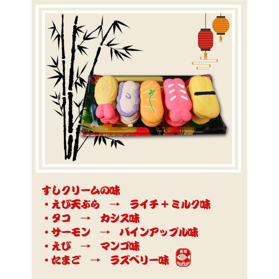 韓国 大人気マカロン トゥンカロン すし５個セット 太っちょマカロン 冷凍品 cooing macaron お中元｜bigstar-shop｜02