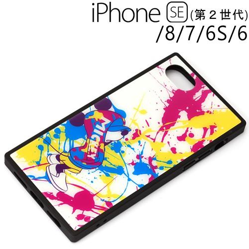 □ ディズニー iPhone SE（第2世代） iPhone8 /7 /6s /6 専用 ガラスハイブリッドケース ミッキーマウス/スプラッシュ　PG-DGT20M02MKY (メール便送料無料)｜bigstar