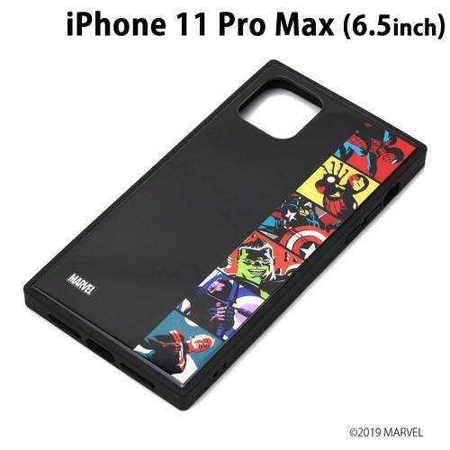 □ MARVEL iPhone11 Pro Max (6.5インチ) ガラスハイブリッドケース アベンジャーズ/ポップアート　PG-DGT19C12AVG (メール便送料無料)｜bigstar