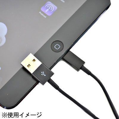 iPhone5/iPad mini対応 Lightning コネクタ専用 ( ライトニング ケーブル コネクター ) USBケーブル (1m) ブラック　HKW-IP5SUS100-BK｜bigstar｜02
