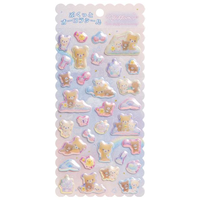 San-X（サンエックス） リラックマ シールマーケット ぷくっとオーロラ