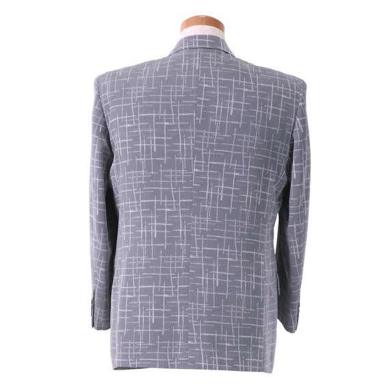 大きいサイズ メンズ セミピークダブル4ツ釦1ツ掛スーツ グレー スーツ