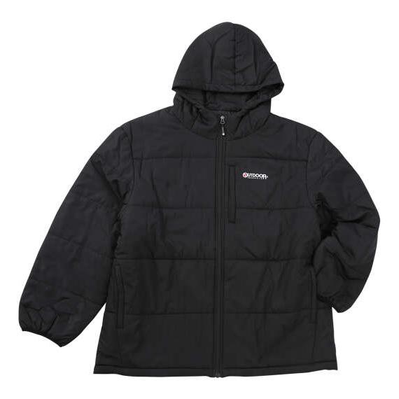 大きいサイズ メンズ OUTDOOR PRODUCTS デュスポ 中綿 キルト ジャケット ブラック 1253-5321-2 3L 4L 5L 6L 7L 8L OUTDOOR PRODUCTS（アウトドアプロダクツ） 大きいサイズ メンズ