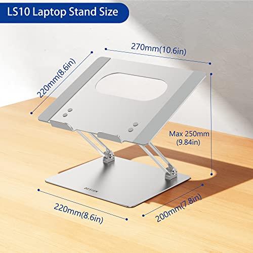 BESIGN ノートパソコン/コンピュータースタンド アルミニウム製 人間工学 調節可能 ノートパソコンスタンド ライザーホルダー Air Pro Dell HP Lenovo More 10-1｜bigsun7｜05