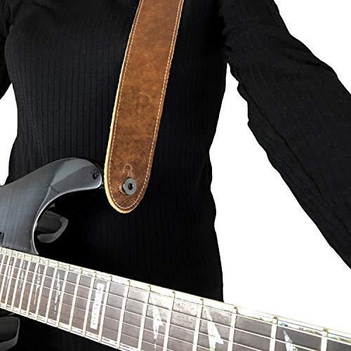 Perri’s Leathers Ltd. - ギターストラップ - 調節可能 - アコースティック/ベース/エレクトリックギター用 - カナダ製 (JW-G7LE-IT68) - 豪華でソフトなイタリ｜bigsun7｜04