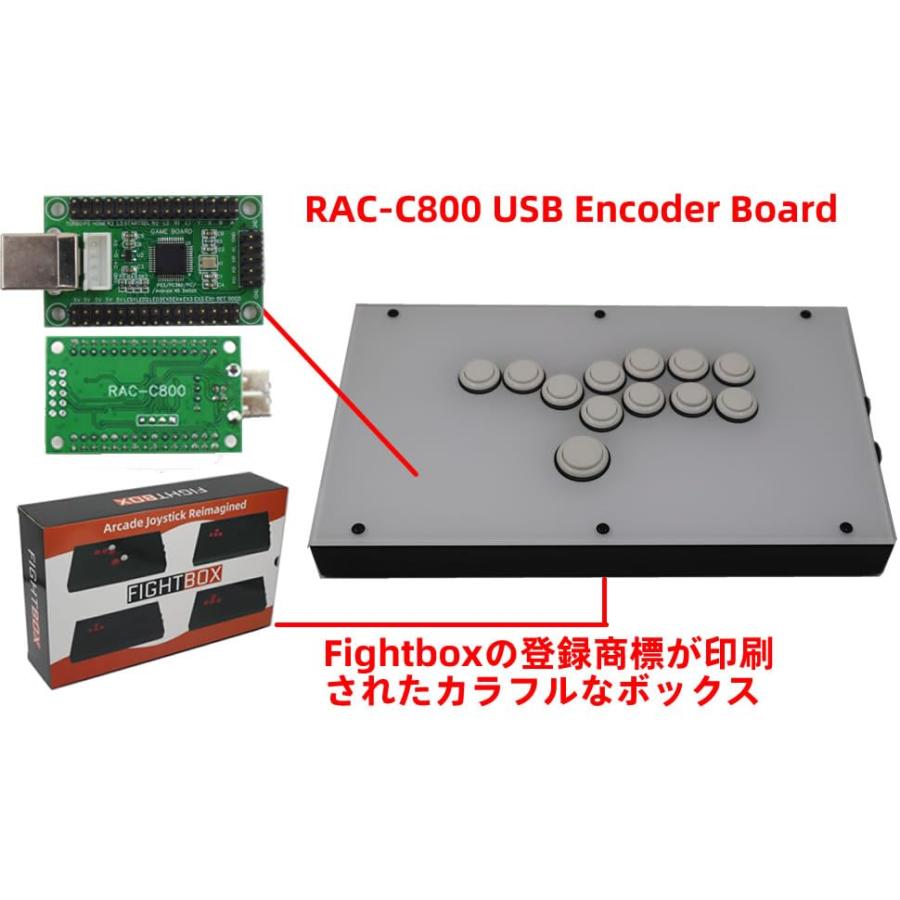 RAC-J800B-PC-Wオールボタンファイトスティックゲームコントローラー