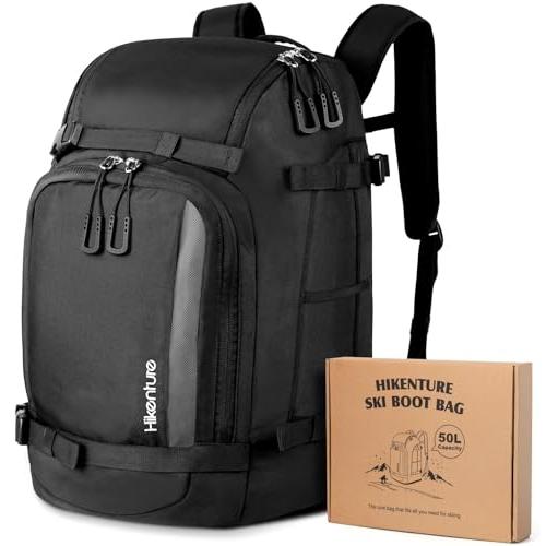 HIKENTURE スノーボード バックパック 50L驚く大容量 スキー ブーツバッグ 大型 スキーヘルメット バッグ スキーバッグ スキー