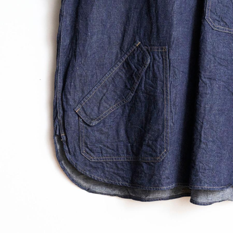 Nigel Cabourn ネイビー 半袖ワークシャツ 8048-00-11200-1.jpg