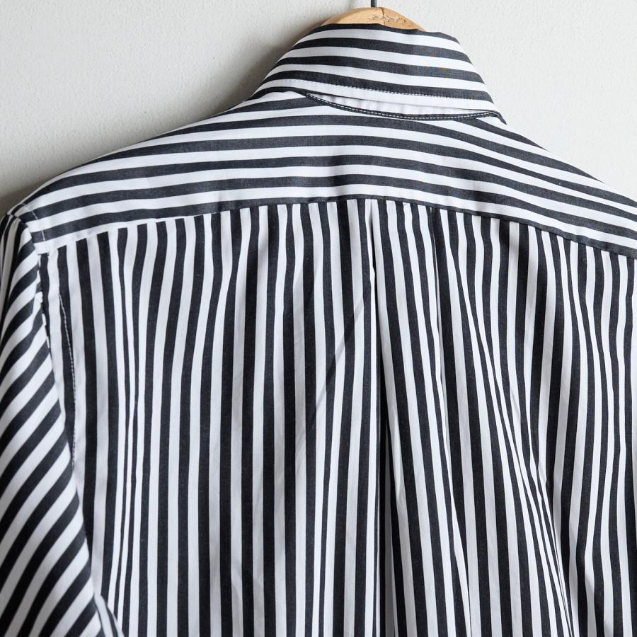 【30％off 】INDIVIDUALIZED SHIRT インディヴィデュアライズドシャツ   BARBAR STRIPES 　ブラックｘホワイト　B.D.シャツ　ビッグサイズ　大きいサイズ｜bigtaffy｜05