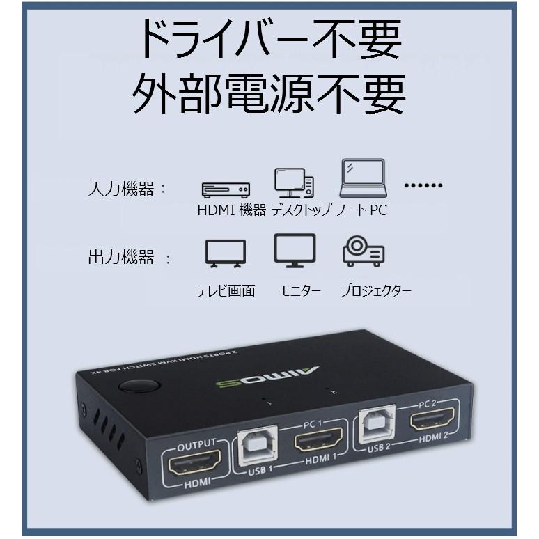 Kvmスイッチ パソコン 自動 切替器 Kvm 切替機 スイッチ Pc 2台用 キーボード マウス モニターを共有 Hdmi対応 Usb接続 パソコン 切替器 4k 3d対応 Av周辺機器 H0kvm Big問屋3 通販 Yahoo ショッピング