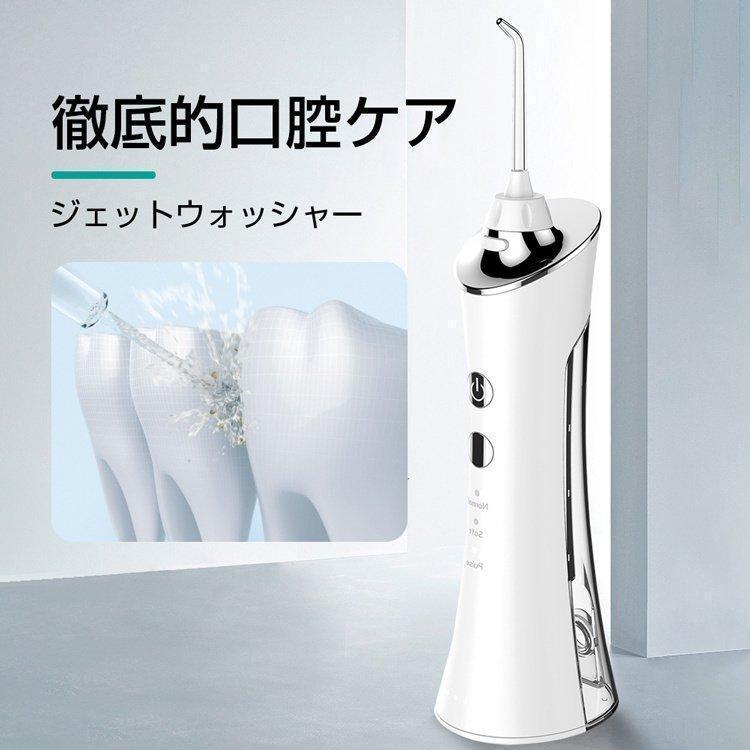口腔洗浄器 330mlタンク IPX7防水 携帯 歯間ジェット 歯周ポケット洗浄