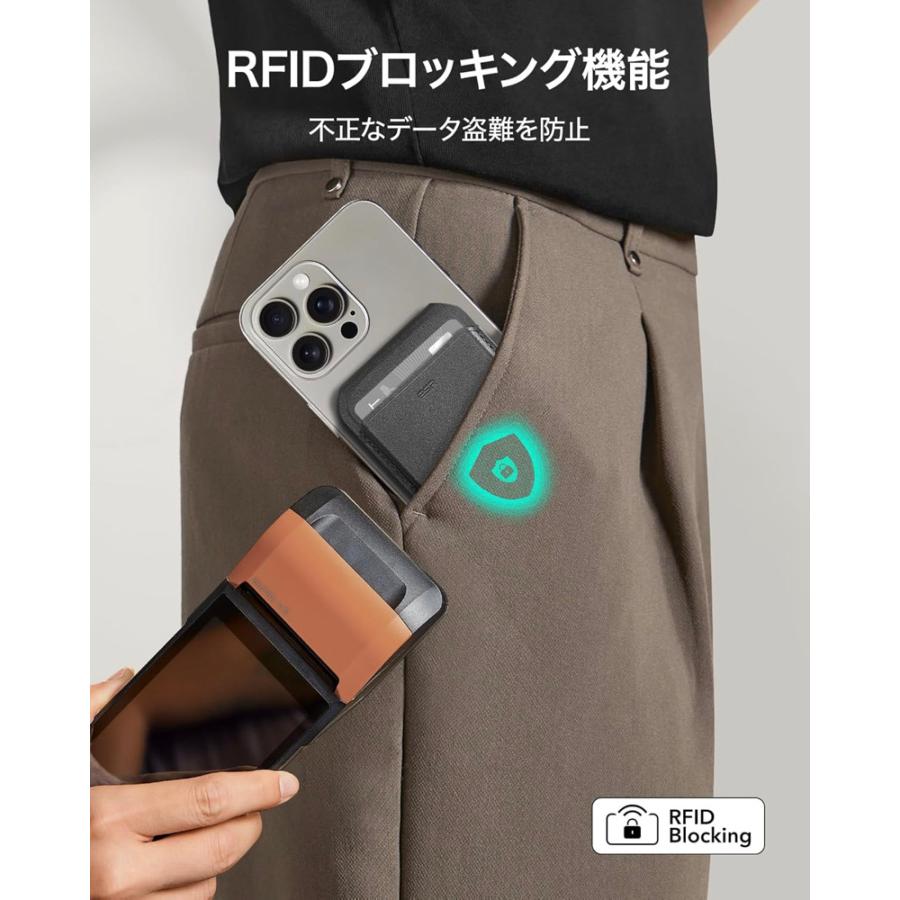 ESR ESR MagSafe カードケース 5枚カード 角度調節可能スタンド付き