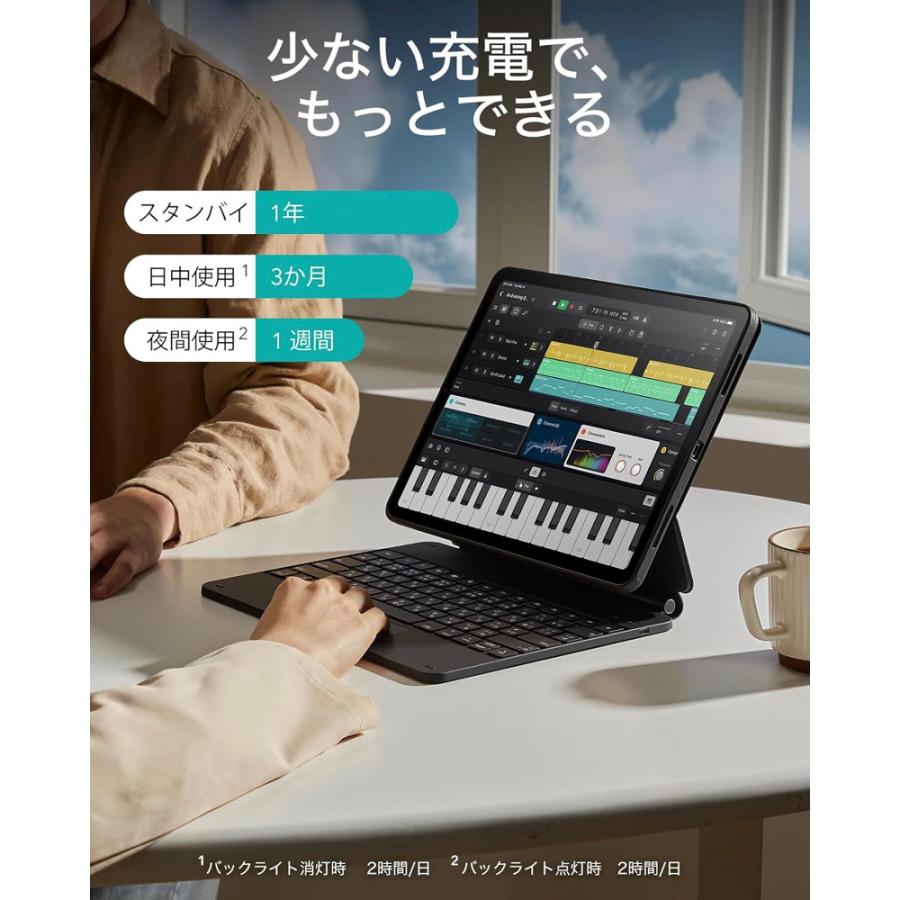 ESR iPad 2024 キーボードケース iPad Pro13インチ/Pro11インチ(M4) iPad Air13インチ(M2) 日本語配列 磁気吸着 Pencil対応 タッチパッド キーボード ESR iPad 2024 キーボードケース iPad Pro13インチ/Pro11インチ(M4) iPad Air13インチ(M2) 日本語配列 磁気吸着 Pencil対応 タッチパッド キーボード