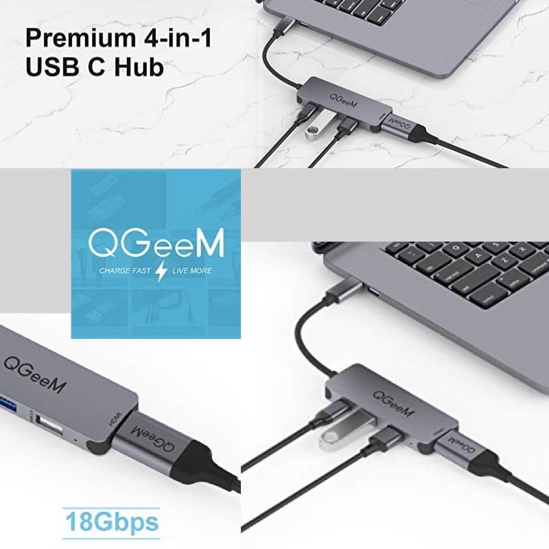 Type-C hub ハブ 4in1 HDMI 4K USB3.0 PD対応 変換 ケーブル タイプC