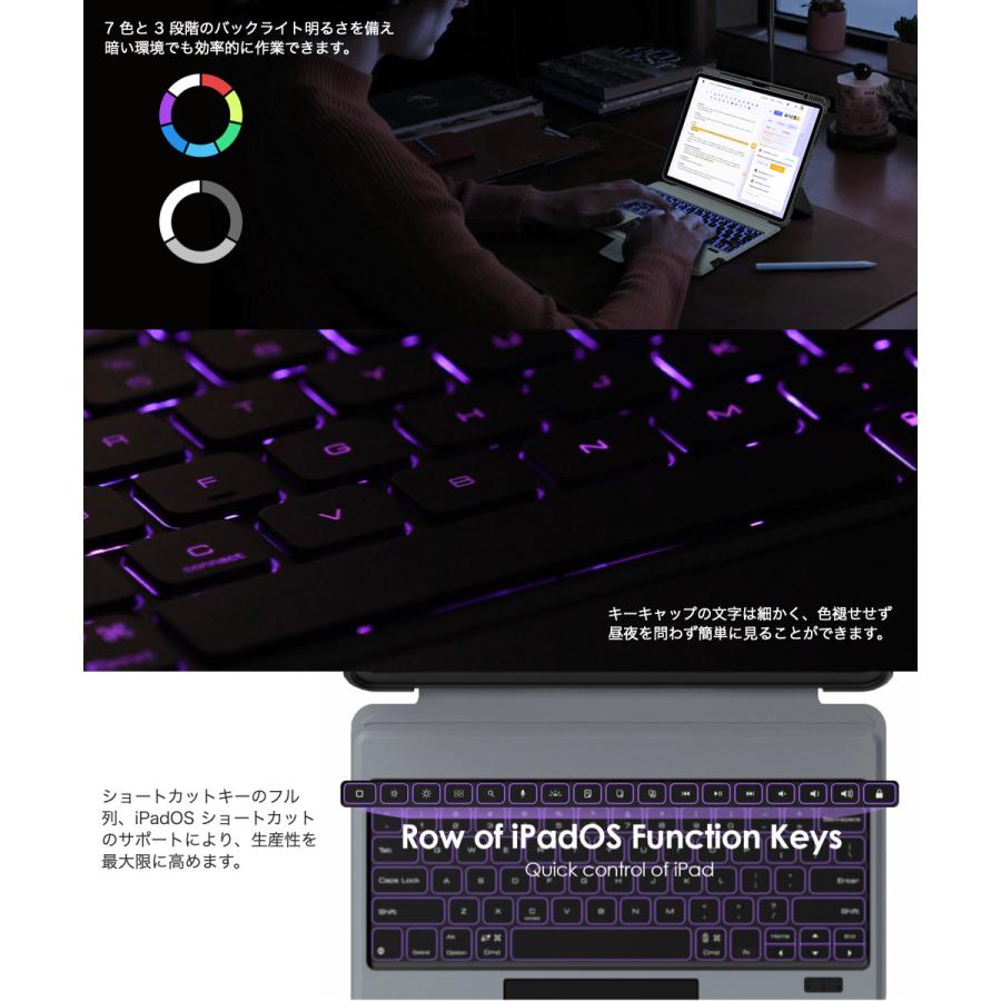 iPad キーボードケース Pro 13/Pro11インチ Air13/Air11インチ Air5