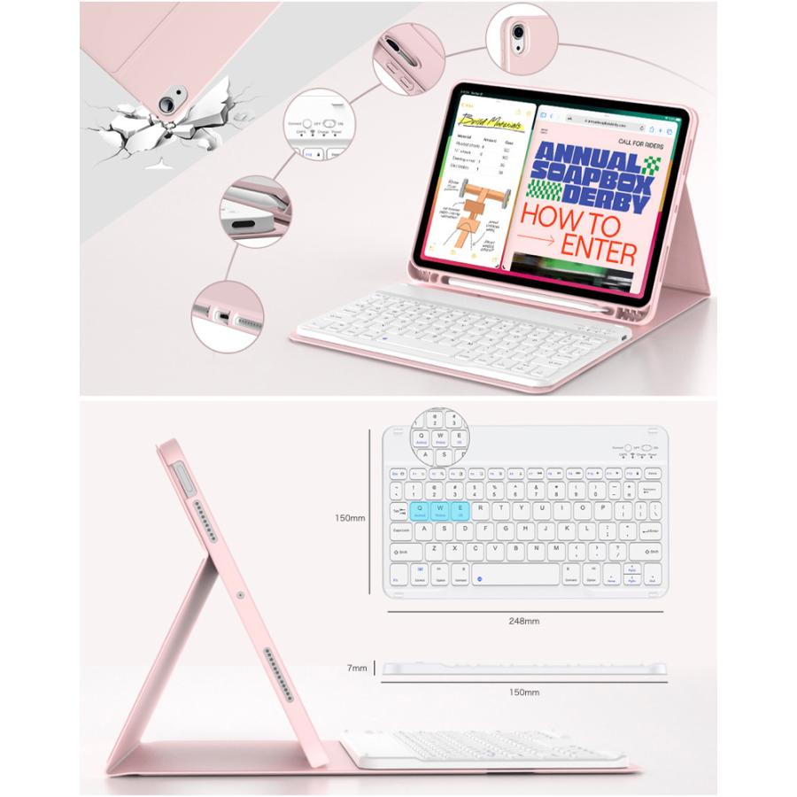 iPad キーボード ケース Air11インチ(M4/M3/M2) Pro11 mini7/6 第11