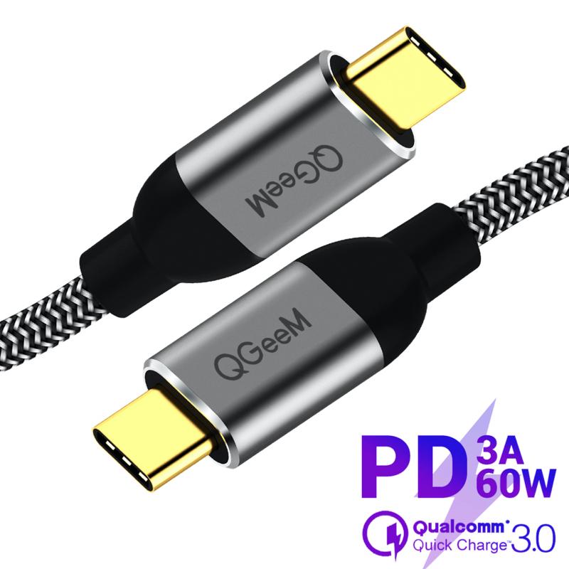 USB C USB C ケーブル 高速充電　高速転送 映像出力 4K@60Hz USB 3.1 Type C 60W 20V 3A タイプC PD対応 Power Delivery 充電ケーブル 1.8m