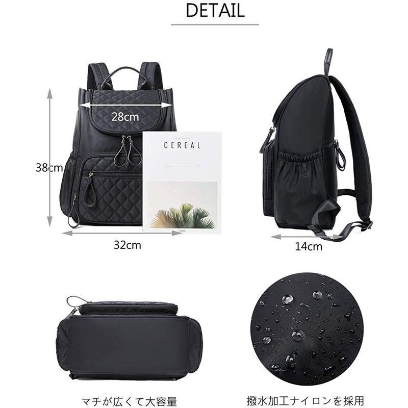 新着商品 改良 おしゃれで大容量 マザーズリュック 防水 軽量 ナイロン リュック レディース 大人 背面ファスナ 外出 アウトドア 多機能 ブラック 人気ブランドを Turningheadskennel Com