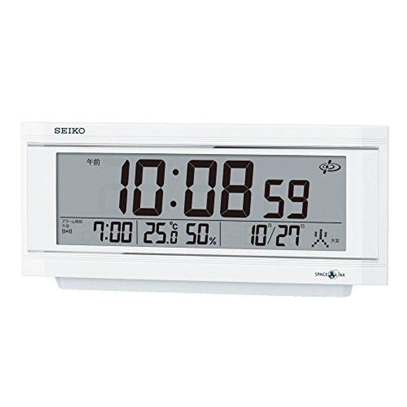 セイコー クロック 置き時計 衛星 電波 デジタル カレンダー 温度 湿度