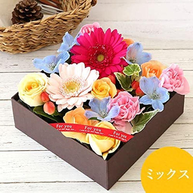 最新情報 誕生日 プレゼント 女性 誕生日プレゼント 花とスイーツ 花 アレンジメント お菓子 生花 指定日配達 結婚記念日 ボックス入り生花 フラワ 再値下げ