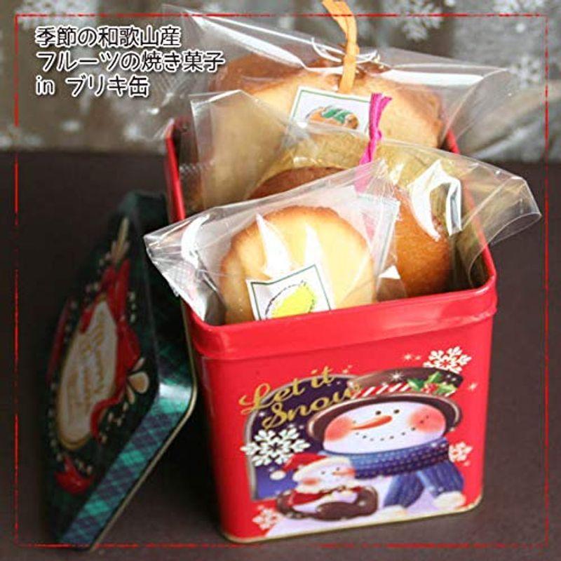 1314円 11周年記念イベントが サンタのブリキ缶に入ったお菓子 和歌山産フルーツの焼き菓子クリスマスギフトinちょっとレトロな缶ボックス