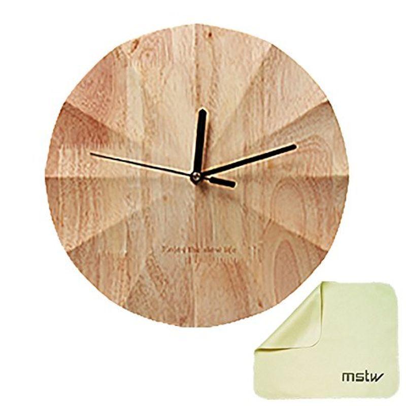 割引購入 mstw 磨 時計 シンプル しずか 静音 連続秒針 木目 木製 モダン ウッド デザイナー デザイン 北欧インテリア 掛け時計 壁掛け時計 掛け時計、壁掛け時計