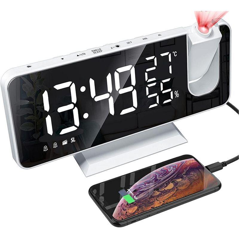 人気商品の i-box 目覚まし時計 USB充電器FMラジオ付き 5段階調光機能