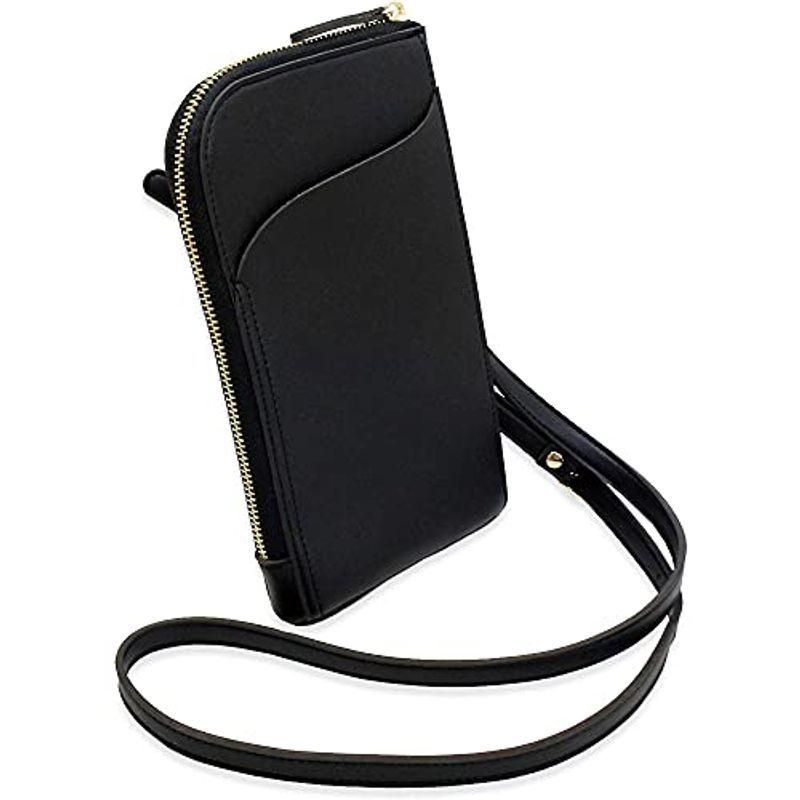 お財布ポシェット スマホショルダー スマホポシェット レディース お財布バッグ お財布ポーチ 縦型 軽量 ブランド ブラック ビッグウェイブ 通販 Yahoo ショッピング