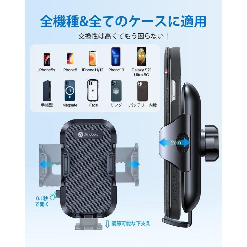喜ばれる誕生日プレゼント 22年進化型 Andobil スマホホルダー 車 スマホスタンド 安定性抜群車載ホルダー 2in1 粘着ゲル吸盤 エアコン吹き出し口 Recomenda Co