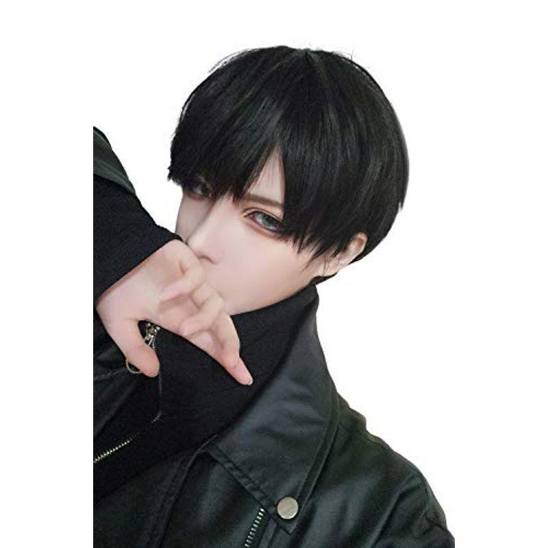 100 本物保証 Hawkko ウィッグ かつら メンズ ショート 黒 男装 原宿 イケメン ハンサム 男性用 学生 通勤 自然 小顔 耐熱 人気