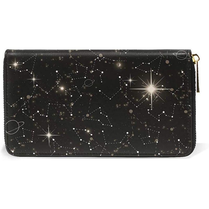 Samau 財布 レディース 長財布 宇宙柄 星座柄 星柄 大容量 本革 軽量 おしゃれ カード12枚収納 小銭入れ 多機能 プレゼント対応 ビッグウェイブ 通販 Yahoo ショッピング