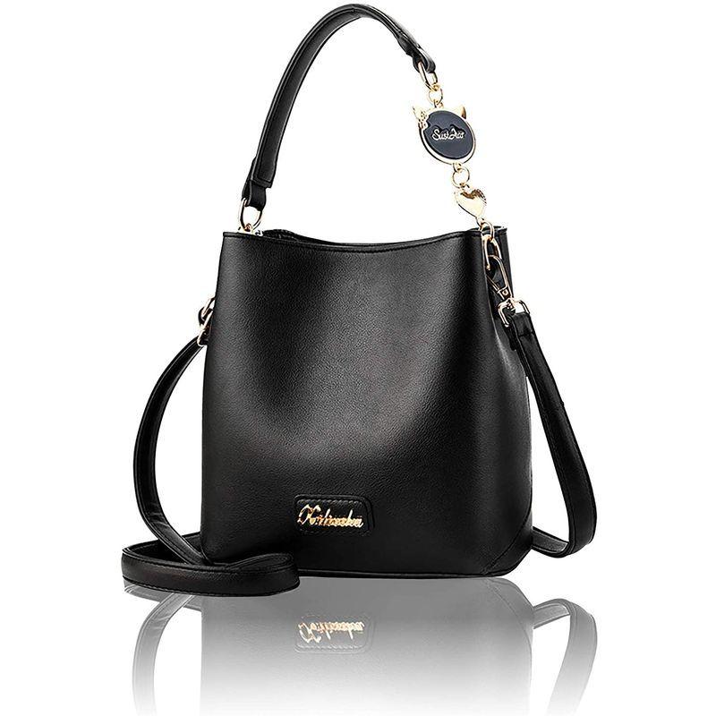 堅実な究極の Desafiante ショルダーバッグ レディース ハンドバッグ 斜めがけ ネコ 猫 女性 カバン Puレザー ブラック ショルダーバッグ Www We Job Com