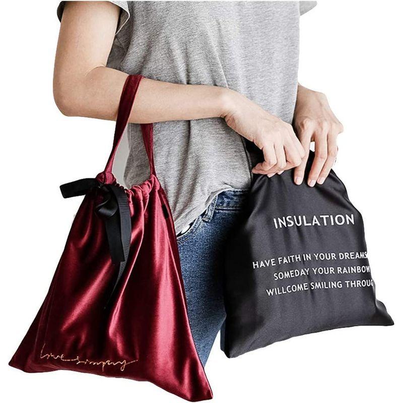 Ncjjoy 弁当バッグ 2点セット ランチ巾着 アルミシートバッグ付き 防水 保温 保冷 ランチバッグ 弁当袋 おしゃれ Ins映え 通勤 Fxcqshylye Godawaripowerispat Com