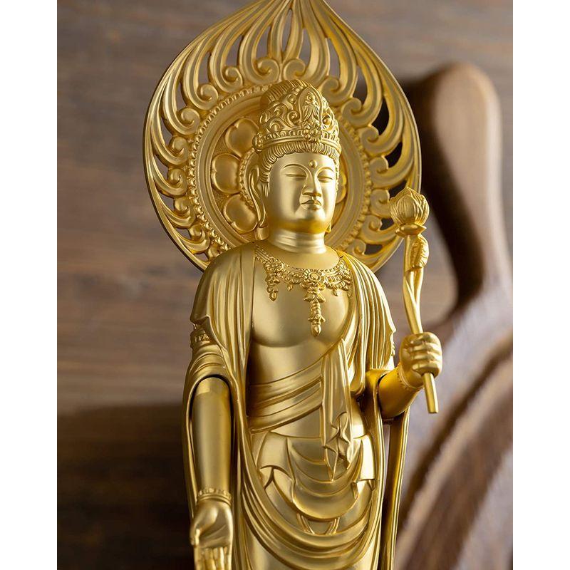 ビッグウェイブ88仏像 聖観音菩薩 36cm（金メッキ 24金） 仏師 仏壇