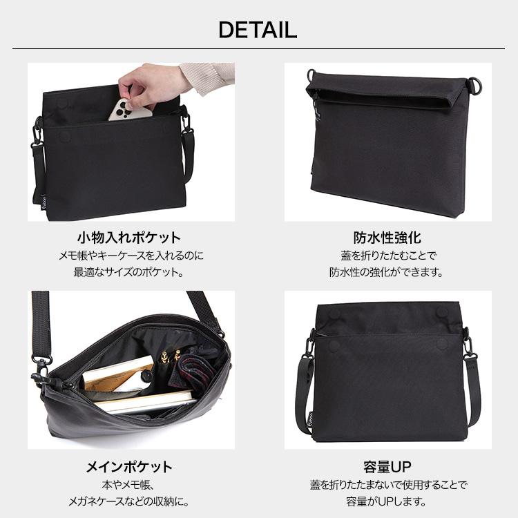 公式  Evoon マルチサコッシュ メンズ 男性 撥水 YKK 軽量 多収納 小物ポーチ ショルダーバッグ 肩掛け 斜めがけ 人気 おしゃれ 旅行 アウトドア 送料無料 | Evoon | 12