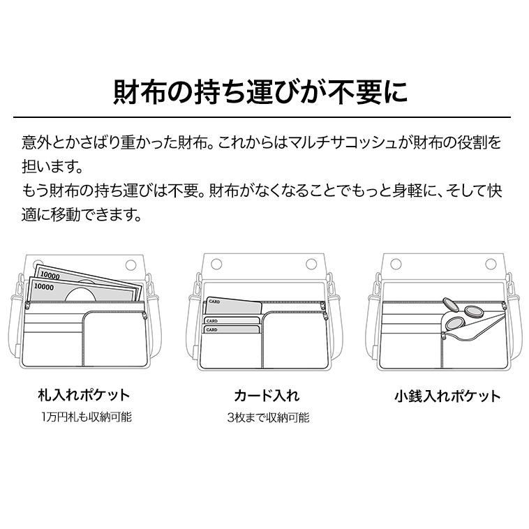 公式  Evoon マルチサコッシュ メンズ 男性 撥水 YKK 軽量 多収納 小物ポーチ ショルダーバッグ 肩掛け 斜めがけ 人気 おしゃれ 旅行 アウトドア 送料無料 | Evoon | 04
