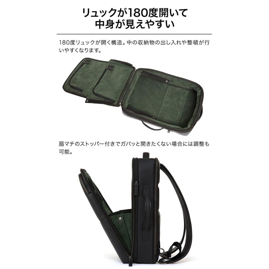 Evoon 公式 マルチビジネスリュックレザーPlus 大容量 26L 拡張機能 多