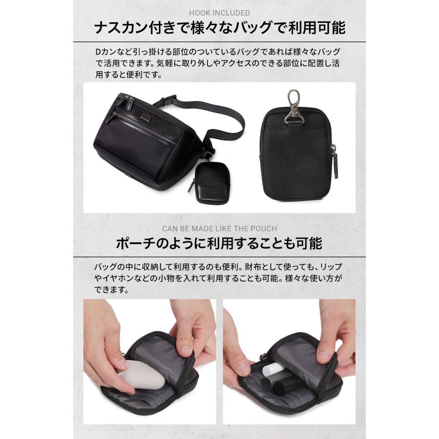 公式 Evoon クイックポーチMini 財布機能搭載 ミニマム 80g ナスカン 小物ポーチ YKK コーデュラナイロン 本革 レザー 防傷 防汚 メンズ | Evoon | 02