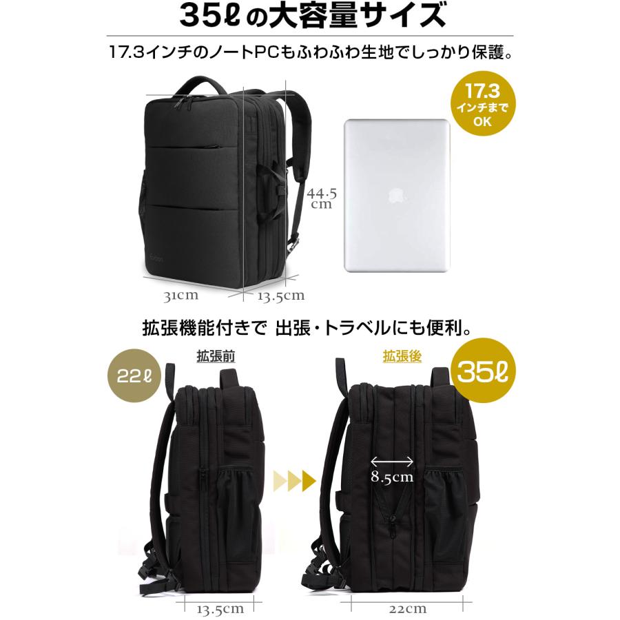 公式 Evoon マルチビジネスリュック3.0 ビジネスリュック メンズ リュック 大容量 多収納 多機能 撥水 YKK 通勤 通学 出張 旅行 ビジネスバッグ バックパック｜bigwill｜06