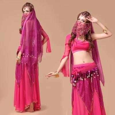 豪華ベリーダンス衣装セット フェイスベール付き 5色入荷 レッド ブルー イエロー ローズ 水色dp002z Dp002z Cute Family 通販 Yahoo ショッピング