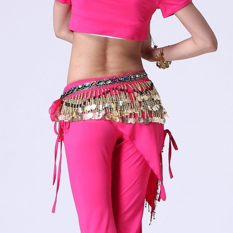 ベリーダンス衣装　ベリーダンスヒップスカーフ1段カラーストーン　ジュエリーストーン付き　3段コインヒップスカーフ |  | 03