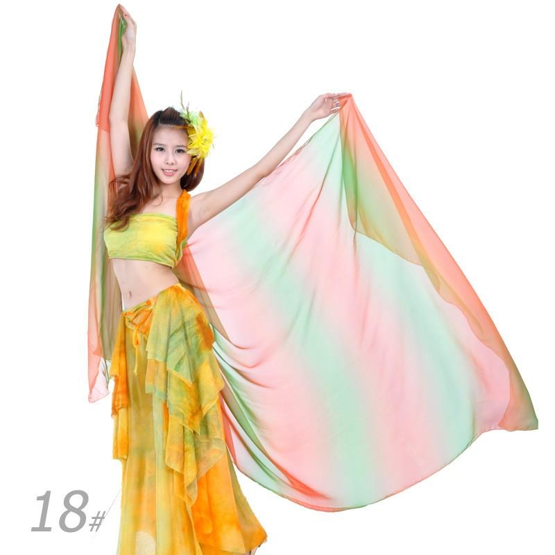 ベリーダンス ベール 薄手のスカーフ 舞台 小道具 アクセサリー アクセント レッスン着 レッスンウェア 演出飾り 練習用 18色 大判 大きい dp168h |  | 05