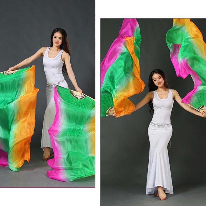 ファンベール シルクファンベール 2本セット扇子 団扇 舞台 小道具 アクセサリー 両手用  演出 飾り ファンベール 全5色選択可 安い |  | 10