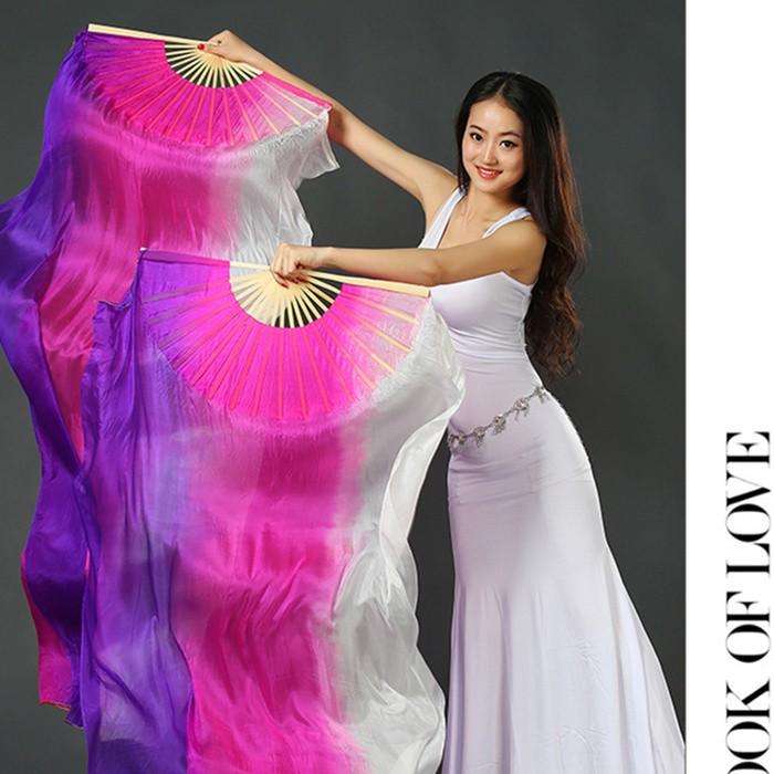 ファンベール シルクファンベール 2本セット扇子 団扇 舞台 小道具 アクセサリー 両手用  演出 飾り ファンベール 全5色選択可 安い |  | 15