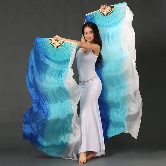 ファンベール シルクファンベール 2本セット扇子 団扇 舞台 小道具 アクセサリー 両手用  演出 飾り ファンベール 全5色選択可 安い |  | 02