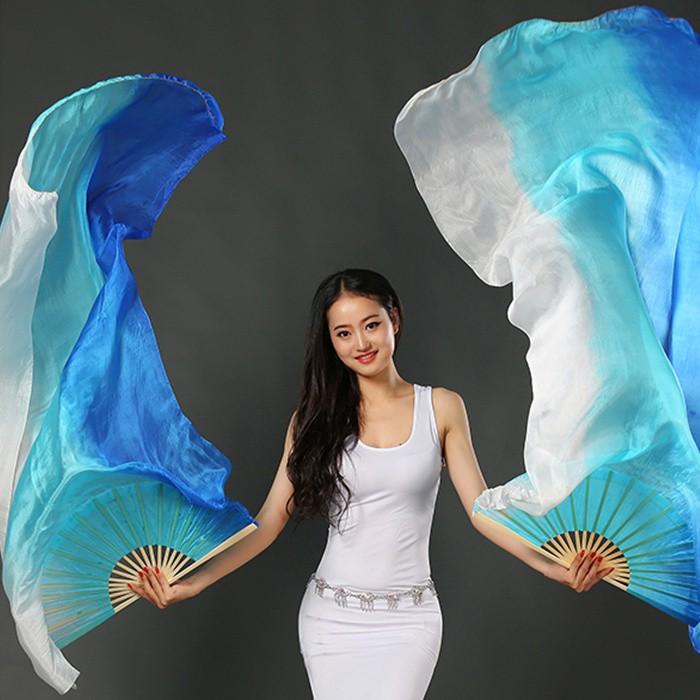 ファンベール シルクファンベール 2本セット扇子 団扇 舞台 小道具 アクセサリー 両手用  演出 飾り ファンベール 全5色選択可 安い |  | 03