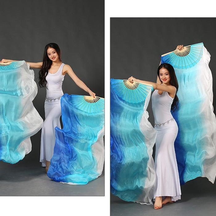 ファンベール シルクファンベール 2本セット扇子 団扇 舞台 小道具 アクセサリー 両手用  演出 飾り ファンベール 全5色選択可 安い |  | 04